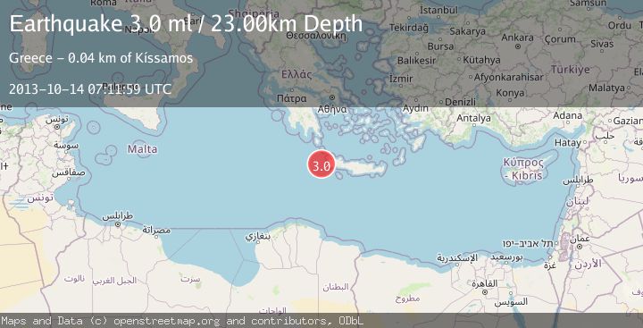 Map of CRETE, GREECE