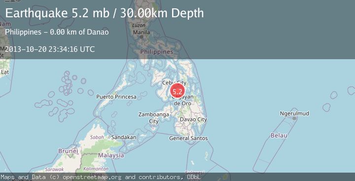 Map of BOHOL, PHILIPPINES
