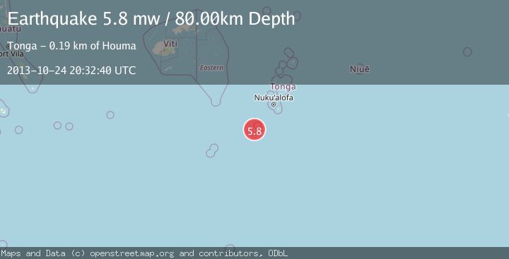 Map of SOUTH OF FIJI ISLANDS