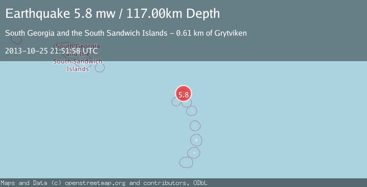 Map of SOUTH SANDWICH ISLANDS REGION