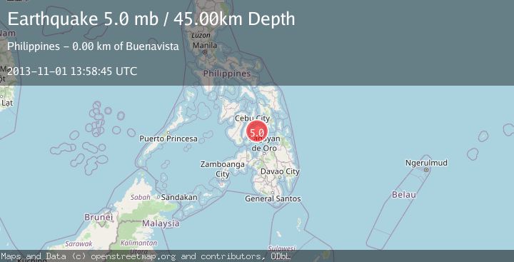 Map of BOHOL, PHILIPPINES