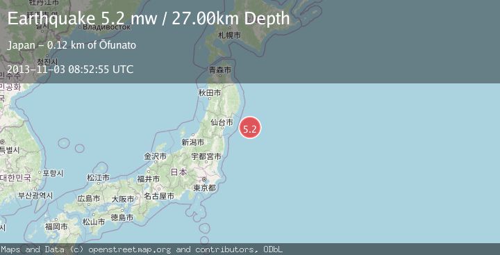 Map of NEAR EAST COAST OF HONSHU, JAPAN