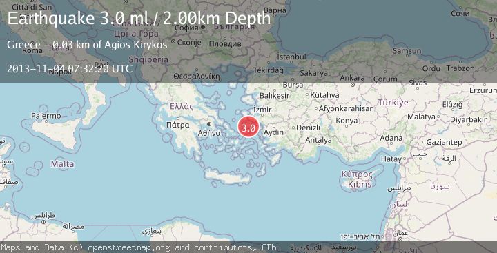 Map of DODECANESE ISLANDS, GREECE