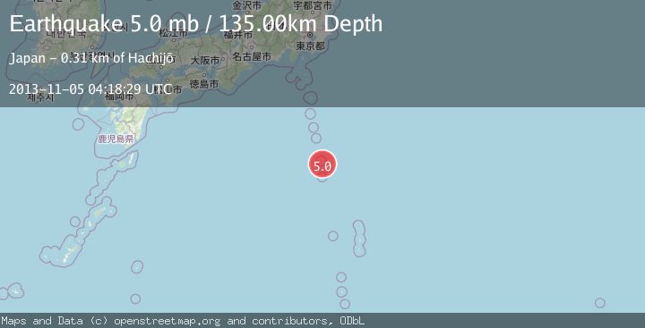 Map of IZU ISLANDS, JAPAN REGION