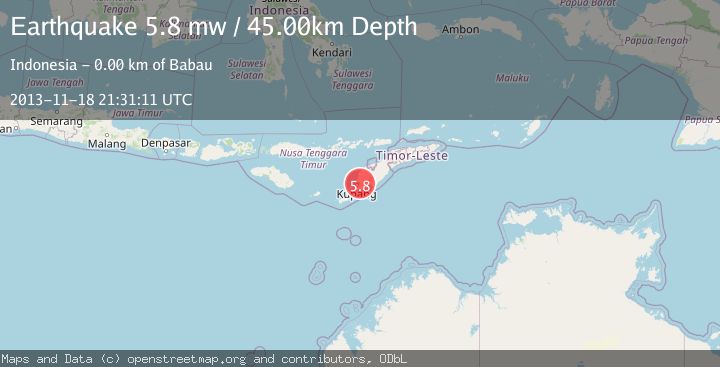 Map of TIMOR REGION, INDONESIA