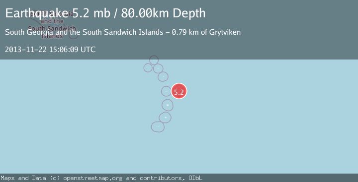 Map of SOUTH SANDWICH ISLANDS REGION