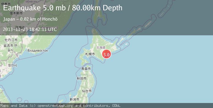 Map of HOKKAIDO, JAPAN REGION
