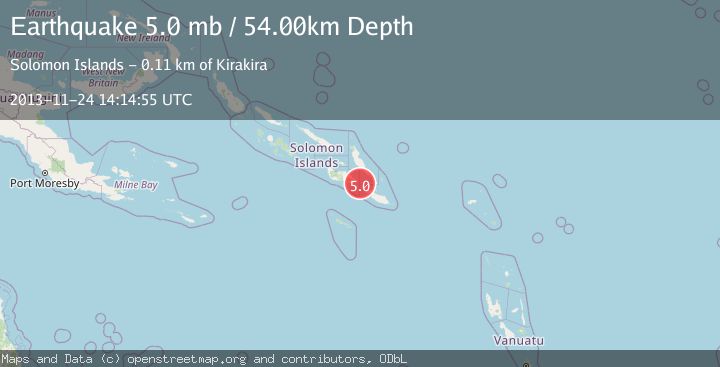 Map of SOLOMON ISLANDS