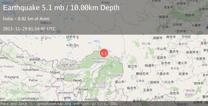 Map of ARUNACHAL PRADESH, INDIA