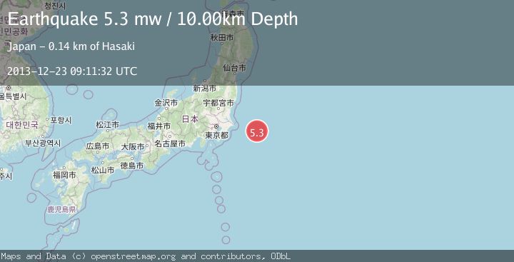 Map of OFF EAST COAST OF HONSHU, JAPAN