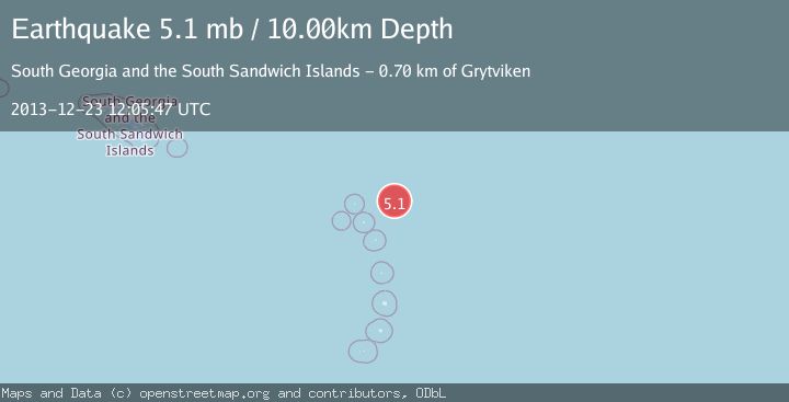 Map of SOUTH SANDWICH ISLANDS REGION