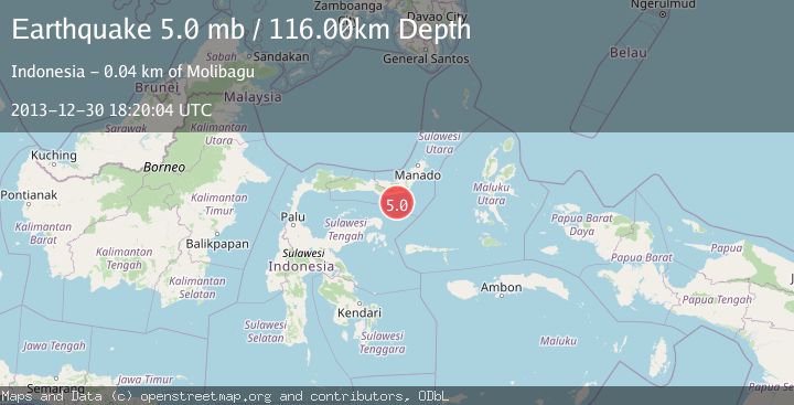Map of MINAHASA, SULAWESI, INDONESIA