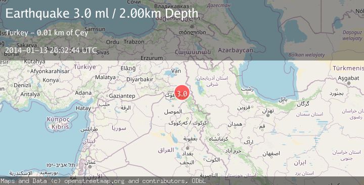 Map of TURKEY-IRAQ BORDER REGION