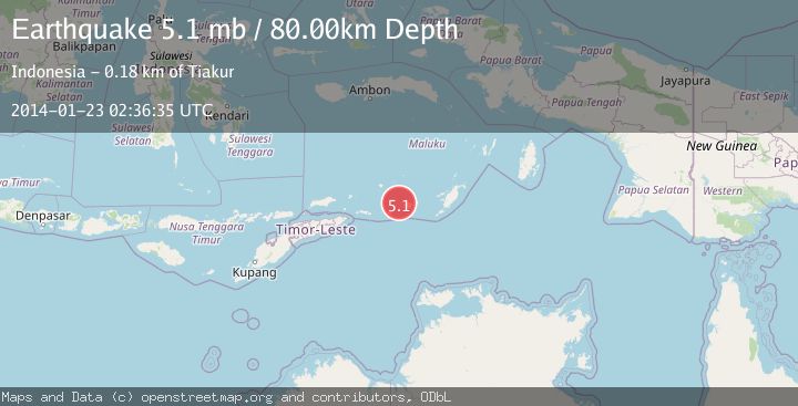 Map of KEPULAUAN BABAR, INDONESIA