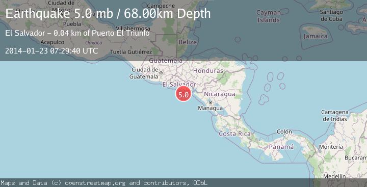 Map of OFFSHORE EL SALVADOR