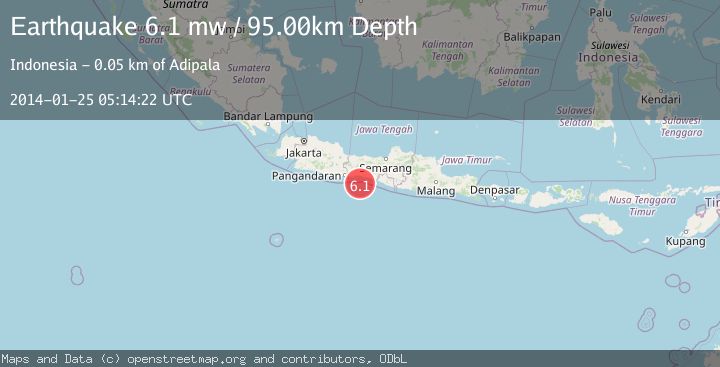 Map of JAVA, INDONESIA