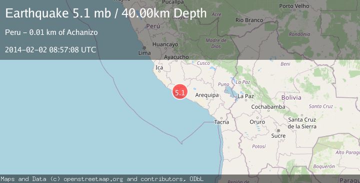 Map of SOUTHERN PERU