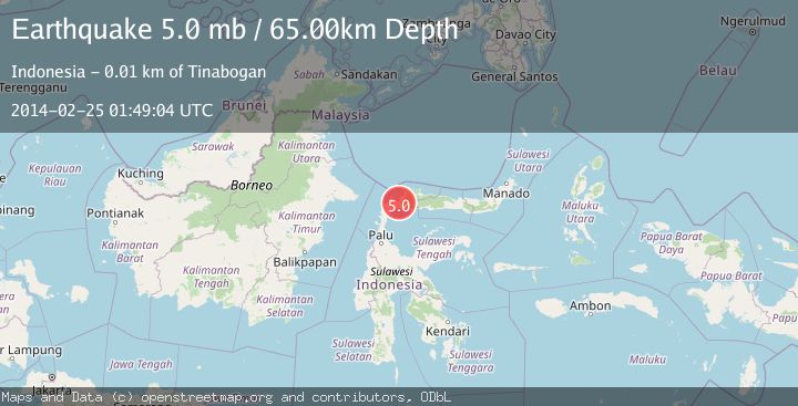 Map of MINAHASA, SULAWESI, INDONESIA