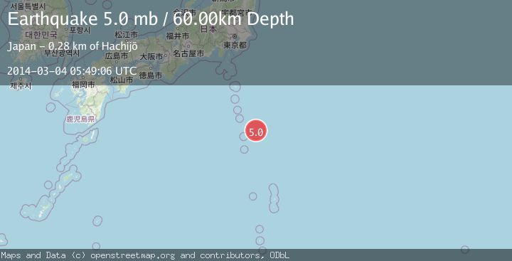 Map of IZU ISLANDS, JAPAN REGION