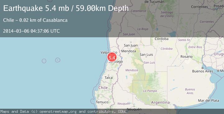 Map of REGION METROPOLITANA, CHILE