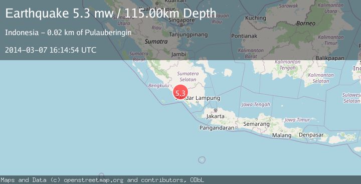 Map of SOUTHERN SUMATRA, INDONESIA