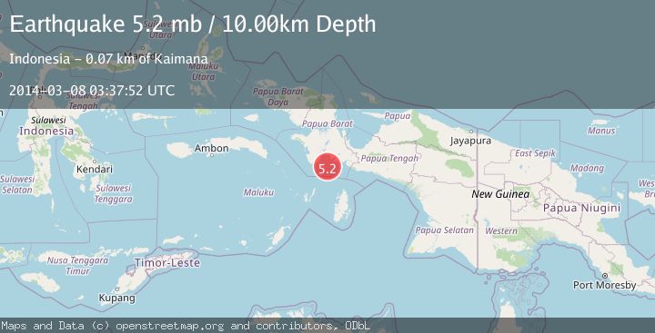 Map of NEAR S COAST OF PAPUA, INDONESIA