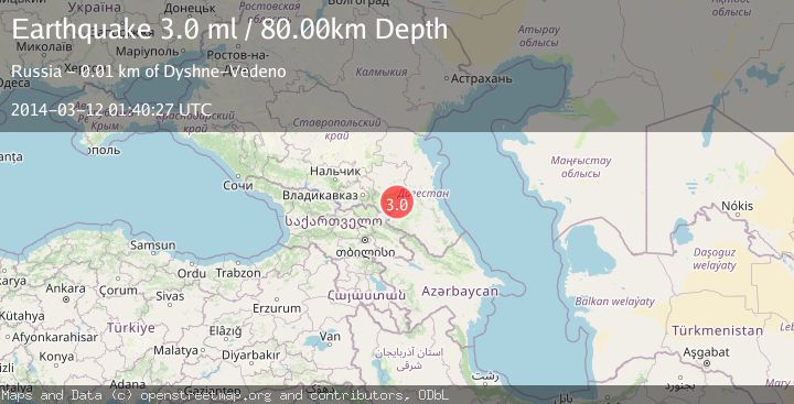 Map of CAUCASUS REGION, RUSSIA
