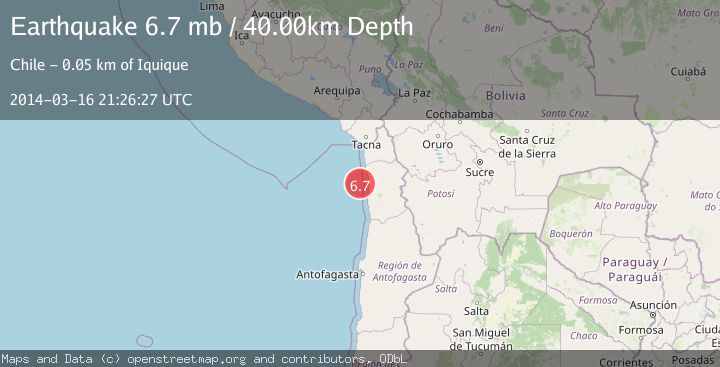 Map of OFFSHORE TARAPACA, CHILE