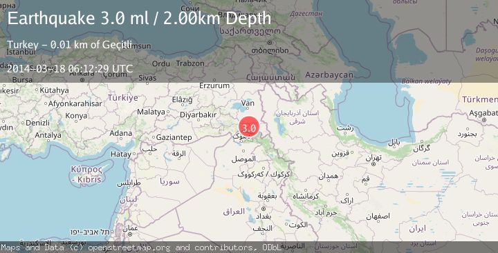 Map of TURKEY-IRAQ BORDER REGION