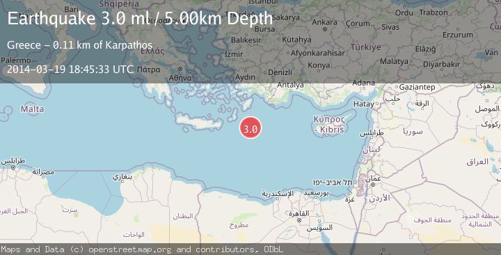 Map of EASTERN MEDITERRANEAN SEA