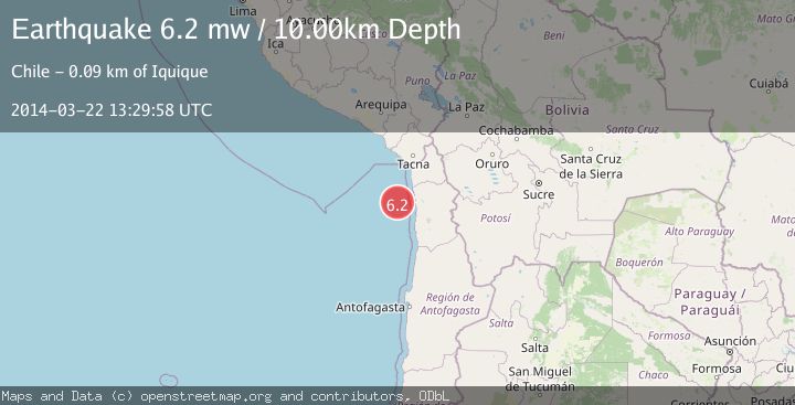 Map of OFFSHORE TARAPACA, CHILE