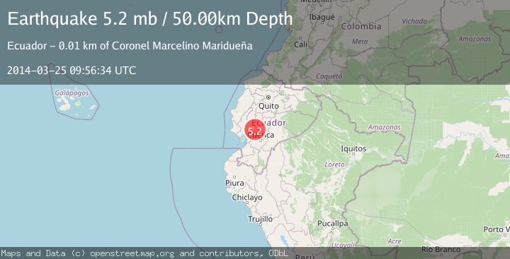 Map of NEAR COAST OF ECUADOR