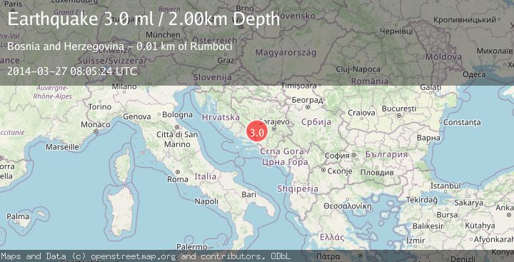 Map of BOSNIA AND HERZEGOVINA