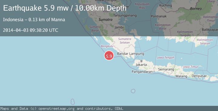 Map of SOUTHERN SUMATRA, INDONESIA
