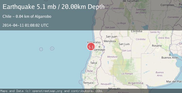 Map of OFFSHORE VALPARAISO, CHILE