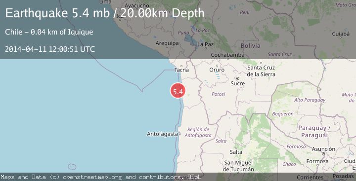 Map of OFFSHORE TARAPACA, CHILE