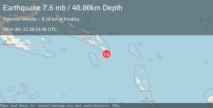 Map of SOLOMON ISLANDS