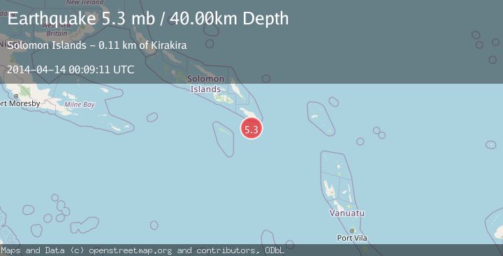 Map of SOLOMON ISLANDS