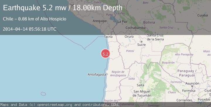 Map of OFFSHORE TARAPACA, CHILE