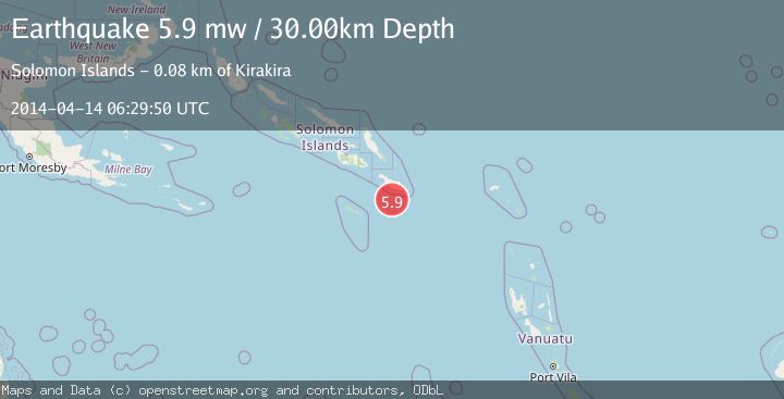 Map of SOLOMON ISLANDS