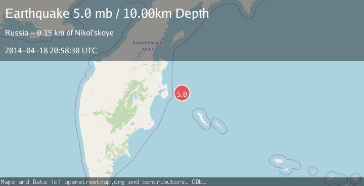 Map of KOMANDORSKIYE OSTROVA REGION