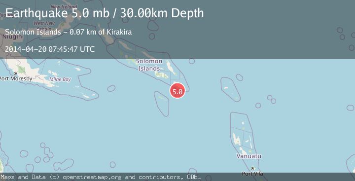 Map of SOLOMON ISLANDS