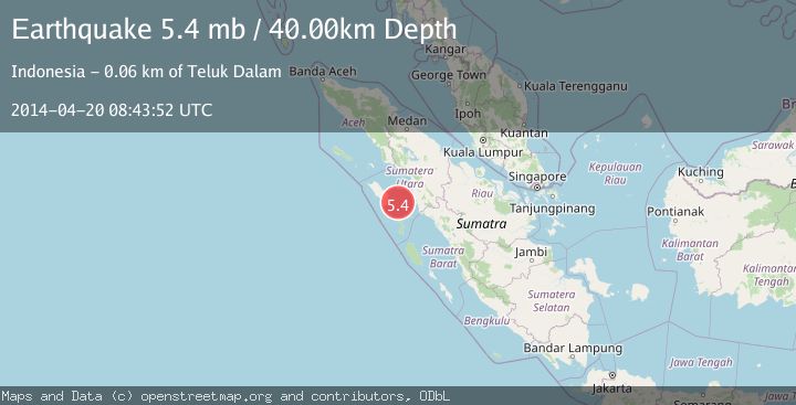 Map of NIAS REGION, INDONESIA