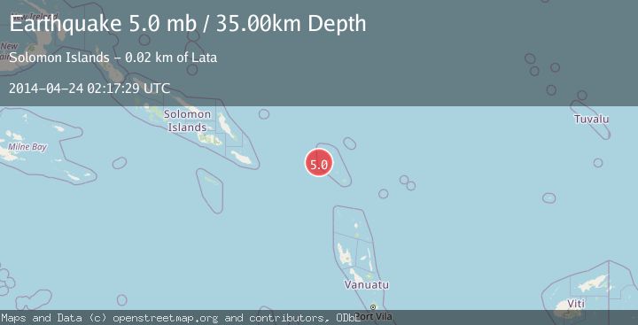 Map of SANTA CRUZ ISLANDS