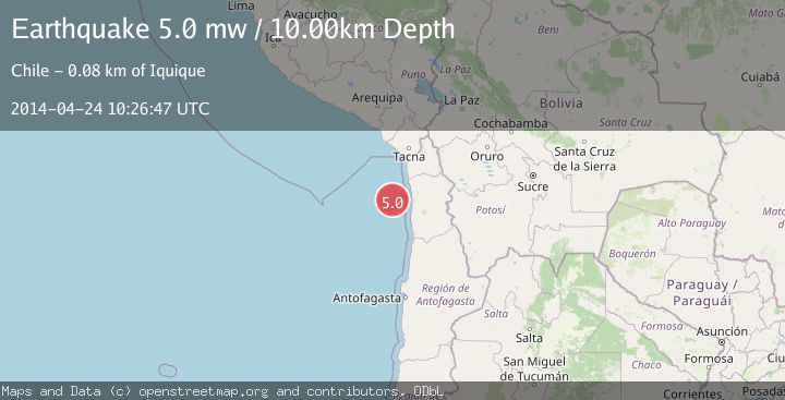 Map of OFFSHORE TARAPACA, CHILE