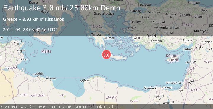 Map of CRETE, GREECE