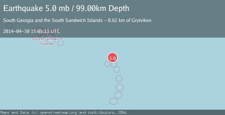 Map of SOUTH SANDWICH ISLANDS REGION