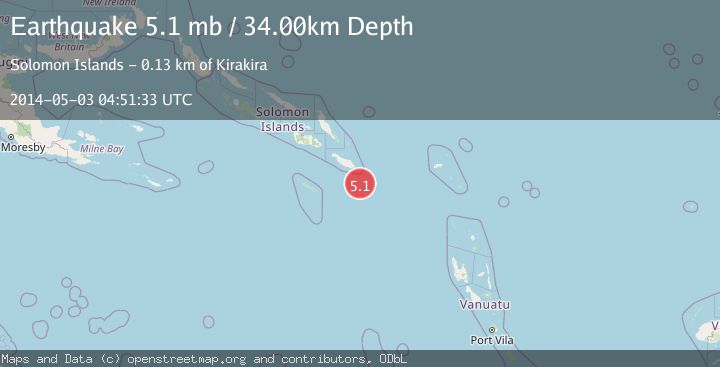Map of SOLOMON ISLANDS