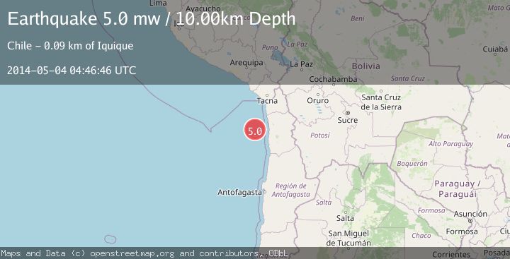 Map of OFFSHORE TARAPACA, CHILE