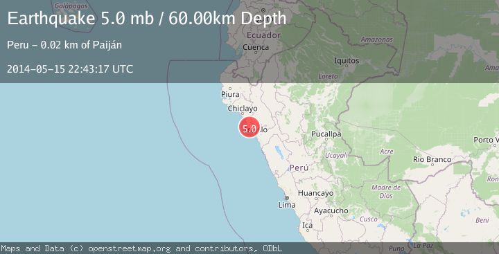 Map of NEAR COAST OF NORTHERN PERU